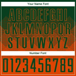 Maillot de football personnalisé orange vert sublimé