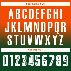 Maillot de football personnalisé à manches longues, orange, blanc et vert, par sublimation, à la mode Maillot de football personnalisé à manches longues, orange, blanc et vert, par sublimation, à la mode